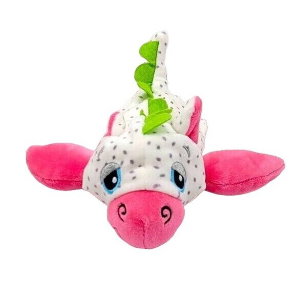 2/$15 Cutetitos Fruititos Dragon Plush White 7" Pink Glitter Dot Flamito SCENTED - Picture 1 of 9